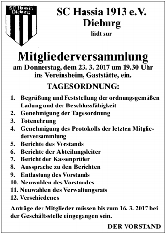 HV Tagesordnung Hassia Dieburg 16032017