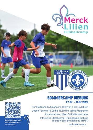 Merck-Lilien-Fußballcamp beim SC Hassia Dieburg, 27.07. bis 31.07.2026